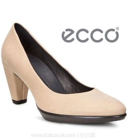 6PM：ECCO 爱步 Shape 55 女士高跟鞋 米粉色 原价$150，现降至$60