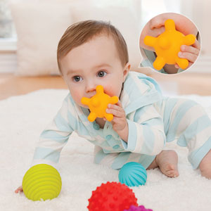 BabyHaven官网：infantino 婴智宝 多功能 纹理感知球 6个装 特价$7.99（约￥50元）