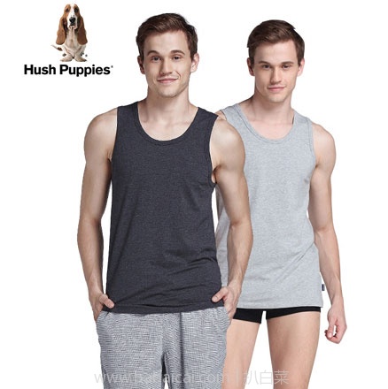 天猫商城：Hush Puppies 暇步士 男士弹力棉运动背心2件装  现价￥129，领取￥50优惠券，券后实付￥79包邮