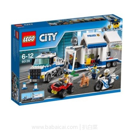 天猫商城：LEGO 乐高 城市系列 60139 移动指挥中心 特价￥298，双重优惠实付新低￥229包邮