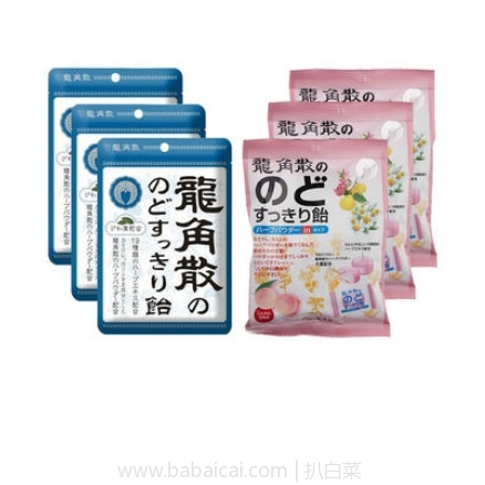 日本多庆屋：龙角散 清凉润喉糖 6包 现2133日元（￥128），直邮含税到手￥143
