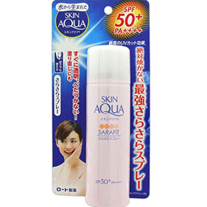 日本亚马逊：乐敦 Skin Aqua防晒喷雾 花香型 SPF50+ PA++++ 50g 补货450日元（约￥26）