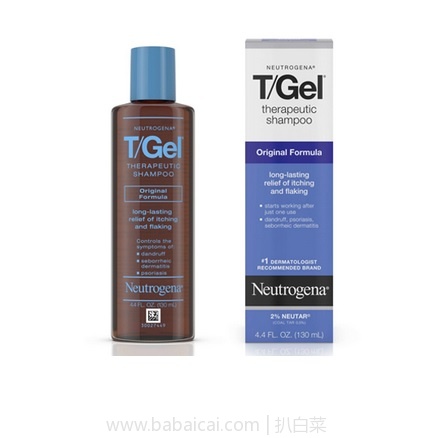 亚马逊海外购：Neutrogena 露得清 T-Gel 去屑消炎洗发水250ml*2瓶装 现￥108.72，凑单直邮免运费，含税到手￥61/瓶