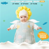 日本亚马逊：SANDESICA 柔软6层纱布 睡袋 M号（新生儿~3岁） 售价3991日元（约￥231元）