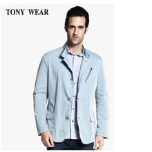 天猫商城：TONY WEAR 汤尼威尔 男士商务立领休闲长袖西服 3色 现价￥459，领取￥350优惠券，实付￥109包邮