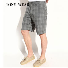 天猫商城：TONY WEAR 汤尼威尔 男士纯棉格纹5分休闲短裤 降至￥229，领取￥180优惠券，券后实付￥49包邮