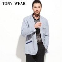 天猫商城：Tommy Hilfiger制造商，TONY WEAR 汤尼威尔 男士亚麻棉休闲西服外套 两色可选，现价￥469，领取￥350优惠券，实付新低￥119包邮