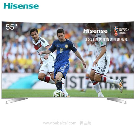 京东商城：Hisense 海信 LED55EC780UC 55英寸 曲面4K智能平板电视  下单立减￥300，双重优惠后新低￥3199包邮