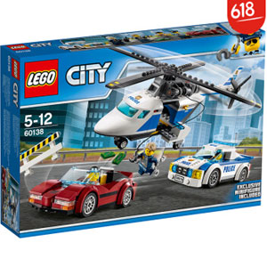 京东商城：LEGO 乐高 城市系列高速追捕60138益智拼装积木玩具（共有294块颗粒） ￥198元包邮
