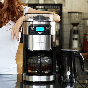 京东商城：Morphy richards 英国摩飞 MR1025 全自动磨豆美式咖啡机 新低￥830+赠奶泡机