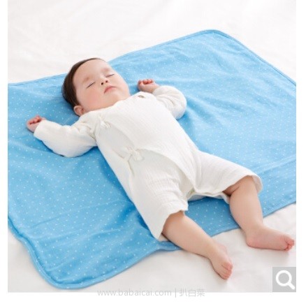 京东商城：PurCotton 全棉时代 蓝底白点婴儿纱布加大隔尿垫70x90cm 特价￥54，拍2件6折实付￥64.8