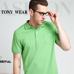 天猫商城：Tony Wear 汤尼威尔 男士 纯色全棉Polo衫 2色可选，现价￥99，领取￥60优惠券，券后实付新低￥39包邮
