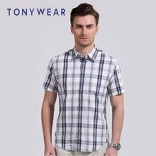 天猫商城：TONY WEAR 汤尼威尔 男士全棉格子衬衫 2色可选，现价￥99，领取￥50优惠券，券后实付￥49包邮