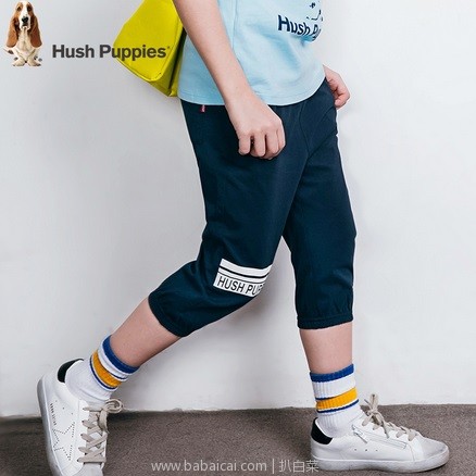 天猫商城：hushpuppies 暇步士 18新款 男童纯棉休闲运动7分裤 3色可选，现￥149，领取￥60优惠券，实付￥89包邮