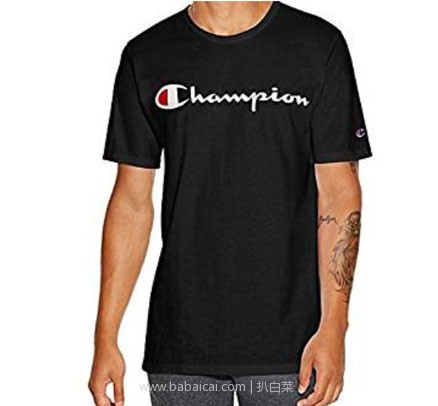 亚马逊海外购：Champion 冠军牌 男士经典logo休闲T恤 2色可选，降至￥159，prime会员下单8折，下单实付￥127.2包邮