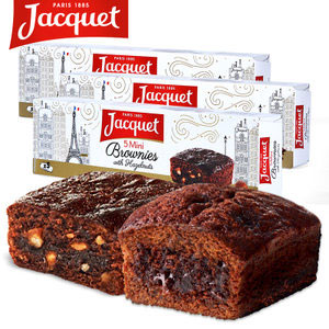天猫商城：法国进口 JACQUET 雅乐可 巧克力脆片布朗尼蛋糕150g*3盒  现价￥75，领取￥45优惠券，实付30元包邮