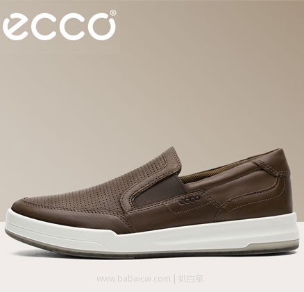6PM：ECCO 爱步 Jack 杰克系列 男士透气一脚蹬休闲鞋 降至$72，到手580元，国内￥1639