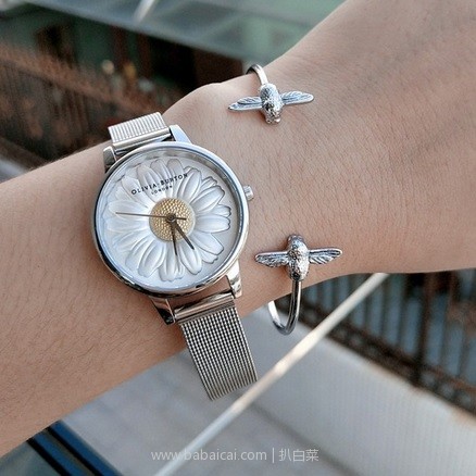 Mybag：Olivia Burton 女表全线额外75折！小雏菊限定款 现£125，折后实付£93.75，直邮包邮到手仅￥838