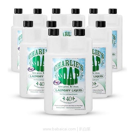 亚马逊中国：Charlie’s Soap 查理洗涤剂 婴幼儿适用 天然环保洗衣液950ml*6瓶 现￥1396.下单5折实付￥698包邮，仅合￥116/瓶