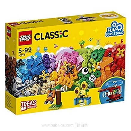 亚马逊中国：LEGO乐高 Classic 经典系列 10712 齿轮创意拼砌盒 现闪购特价￥136，领券95折实付￥129.2