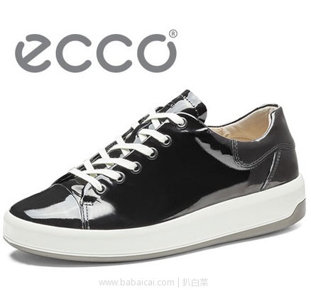 6PM：ECCO 爱步 Soft 9 柔酷9号 女士漆皮系带休闲鞋 降至$70.99