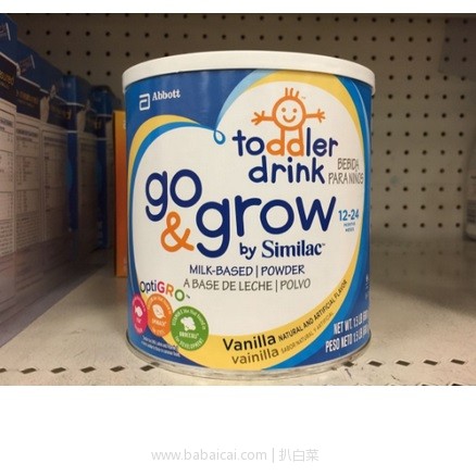 亚马逊海外购：Similac雅培 Go & Grow 婴幼儿奶粉 680g*4罐装 特价￥416.59，直邮免运费，含税到手￥119.5/罐