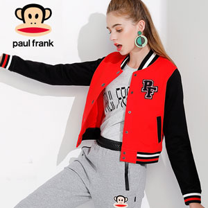 天猫商城： 双11预售！Paul Frank 大嘴猴 女士时尚棒球夹克 两色  预售价￥169，需付定金￥20+叠加￥20优惠券，到手实付￥119包邮