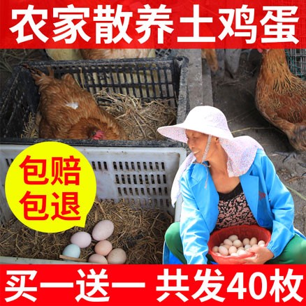 天猫商城：康鼎农产品 农家散养土鸡蛋40枚  现价￥34.8，叠加￥5优惠券，券后实付￥29.8包邮