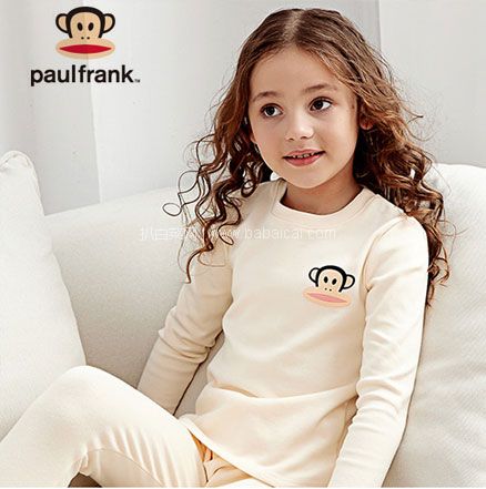 天猫商城：Paul Frank 大嘴猴 男女童款 纯棉内衣套装  4色  现价￥89，领￥40优惠券，实付￥49包邮