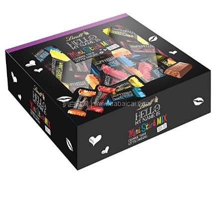 亚马逊海外购：Lindt瑞士莲 Hello系列 Mini迷你巧克力礼盒800g 秒杀特价￥124.71，凑单直邮免运，含税到手￥144