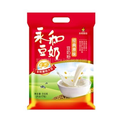 苏宁易购：YON HO 永和豆浆 经典原味豆奶粉 510g 拼购价￥9.9包邮！