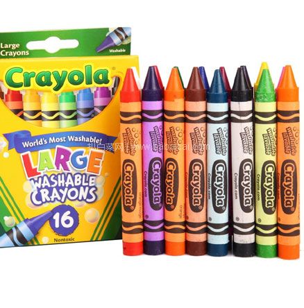 亚马逊中国：Crayola 绘儿乐 52-3281 16色可水洗大蜡笔*2  7折优惠后到手约￥76.05，折合25/件