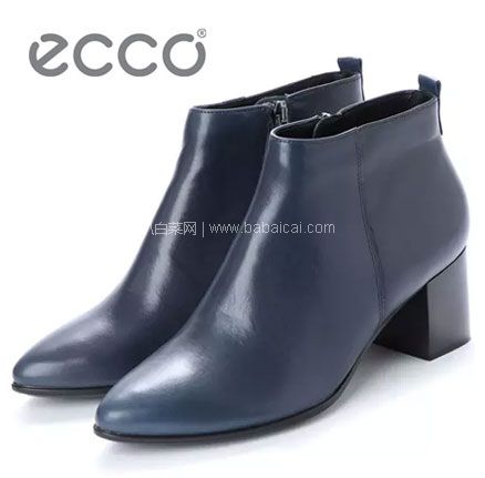 6PM：ECCO 爱步 Shape 45型塑系列 女士侧拉链真皮裸靴 原价$180，现降至$80.99，到手￥640元
