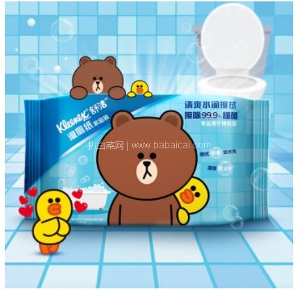 京东商城： Kleenex 舒洁 湿厕纸 40片 拍17件双重优惠，实付￥87.81