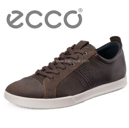 亚马逊海外购：2019春款 ECCO 爱步 科林2.0系列 男士牛皮拼接系带板鞋 降至￥447.61，免费直邮，含税 到手￥488元
