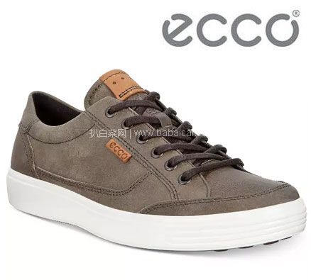 亚马逊海外购：ECCO 爱步 柔酷7号 男士真皮休闲板鞋 降降至￥454.64，免费直邮，含税到手￥496.01
