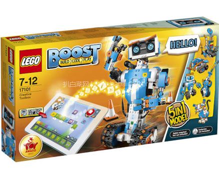 THE HUT：LEGO 乐高 Boost 17101 可编程机器人（847颗粒）  下单实付史低£99.99，免费直邮到手￥878元
