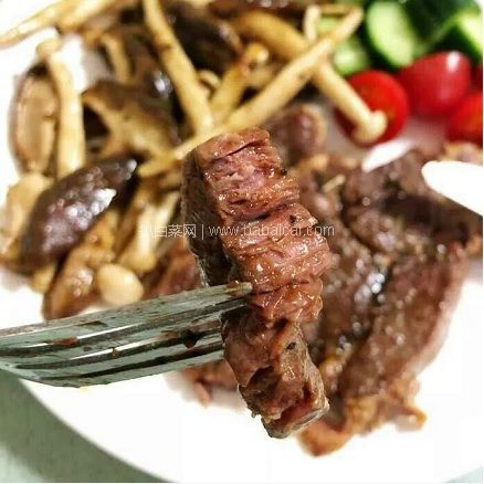 天猫商城：好牛排，小编已经吃上了，有晒单！小牛凯西 澳洲原肉整切牛排套餐10片1480g 加送牛排夹、意面 现价￥198，领￥50优惠券，实付￥148包邮