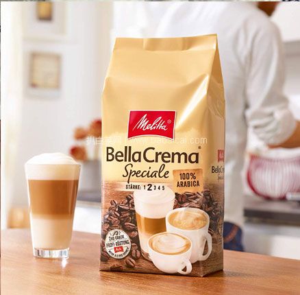 亚马逊海外购：Melitta 美乐家 Bella Crema 中度烘焙 100%阿拉比卡咖啡豆 1000g 降至￥129.45，凑单免费直邮，含税到手￥145元