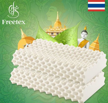 天猫商城：泰国原装进口，Freetex 天然乳胶颗粒按摩枕(9~11)×32×55cm  现价￥299，领￥220，券后实付￥79包邮