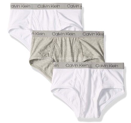 亚马逊海外购：Calvin Klein 卡尔文·克莱恩 男童棉质三角内裤 3条装 2件9.5折后￥81.54元/套，凑满免费直邮含税到手约¥89.35