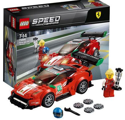 苏宁易购：LEGO 乐高 Speed赛车系列 75886 法拉利 488 GT3 Scuderia Corsa车队  ￥95元包邮
