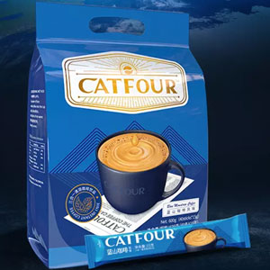 天猫商城：CATFOUR 蓝山风味 三合一速溶咖啡 15g*40袋  现￥42.9，叠加￥30优惠券，券后￥12.9包邮