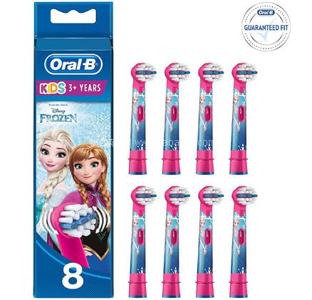 亚马逊海外购：好价！Oral-B 欧乐B 电动牙刷头8支 冰雪奇缘款 降至￥142.80，凑单免费直邮，含税到手约￥155.8