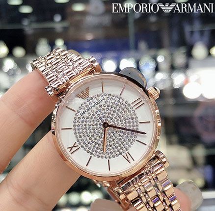 苏宁易购：Emporio Armani 安普里奥·阿玛尼 女士满天星镶钻石英手表 AR11244  下单满减￥849元包邮