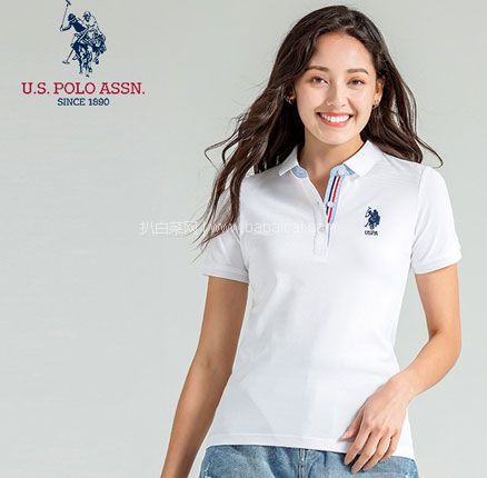 天猫商城：U.S. Polo Assn. 美国马球协会 女士 经典翻领时尚短袖Polo衫 21款可选  现￥159，领￥70优惠券，券后￥89元包邮
