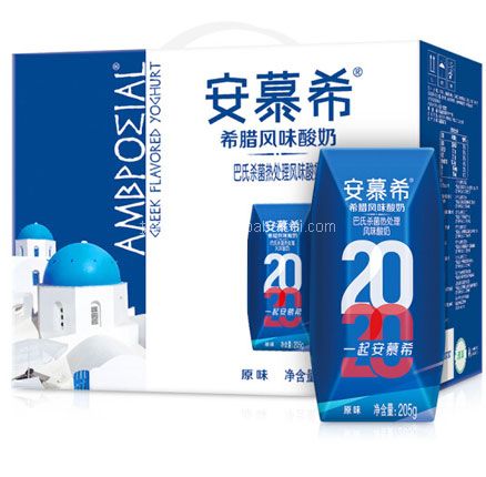 京东商城：伊利 安慕希 希腊风味 常温酸牛奶 咖啡味 205g*16盒  下单3件双重优惠￥108.76元