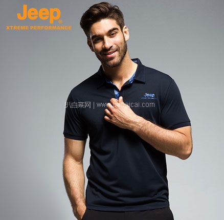 天猫商城：Jeep 吉普 春夏季男士户外运动短袖吸汗透气 POLO衫 多色  现￥159，领￥80优惠券，券后￥79元包邮