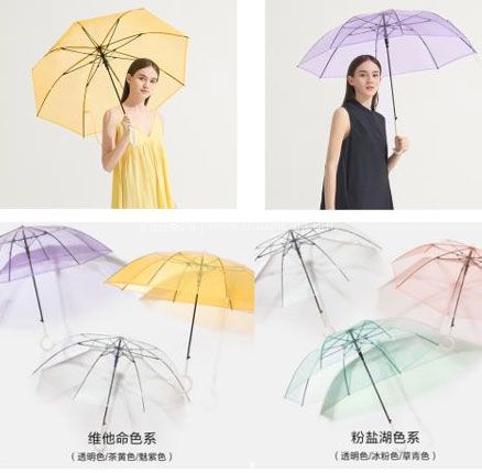 天猫商城：薅！！蕉下 透彩长柄直杆透明伞简约轻便自动 雨伞男女两用大号 券后新低￥29包邮