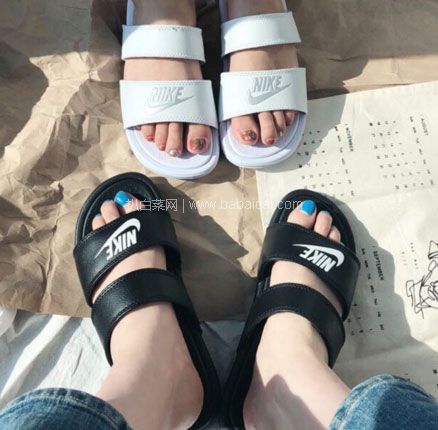 NIKE中国官网：NIKE 耐克 Benassi Duo Ultra Slide双绑带拖鞋 三色可选凑单折后¥125.3